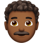 Man Curly Hair Emoji Apple