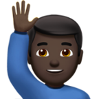 Man Raising Hand Emoji Apple
