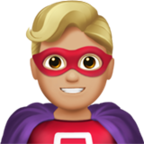 Man Superhero Emoji Apple