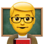 Man Teacher Emoji Apple