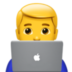 Man Technologist Emoji Apple