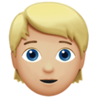 Person Blond Hair Emoji Apple
