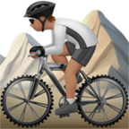 Person Mountain Biking Emoji Apple