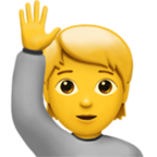 Person Raising Hand Emoji Apple