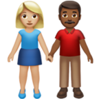 Woman And Man Holding Hands Emoji Apple