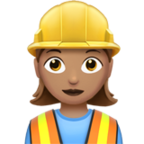 Woman Construction Worker Emoji Apple