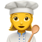 Woman Cook Emoji Apple