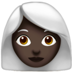 Woman White Hair Emoji Apple