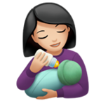 Woman Feeding Baby Emoji Apple