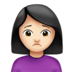 Woman Frowning Emoji Apple