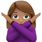 Woman Gesturing No Emoji Apple