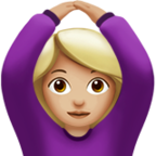Woman Gesturing Ok Emoji Apple