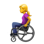 Woman In Manual Wheelchair Emoji Apple