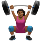 Woman Lifting Weights Emoji Apple