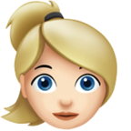 Woman Blond Hair Emoji Apple