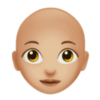 Woman Bald Emoji Apple