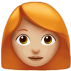 Woman Red Hair Emoji Apple