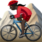 Woman Mountain Biking Emoji Apple