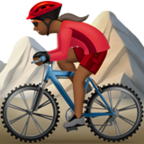Woman Mountain Biking Emoji Apple