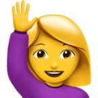 Woman Raising Hand Emoji Apple