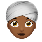 Woman Wearing Turban Emoji Apple