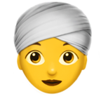 Woman Wearing Turban Emoji Apple