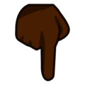Backhand Index Pointing Down Emoji Emojidex