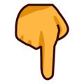 Backhand Index Pointing Down Emoji Emojidex