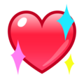 Sparkling Heart Emoji Emojidex