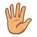 Hand With Fingers Splayed Emoji Emojidex