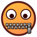 Zipper Mouth Face Emoji Emojidex