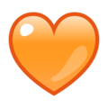 Orange Heart Emoji Emojidex