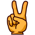 Victory Hand Emoji Emojidex