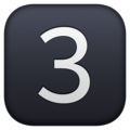 Keycap Digit Three Emoji Facebook