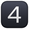 Keycap Digit Four Emoji Facebook