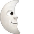 Last Quarter Moon Face Emoji Facebook