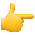 Backhand Index Pointing Right Emoji Facebook