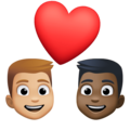 Couple With Heart Man Man Emoji Facebook