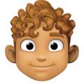 Man Curly Hair Emoji Facebook