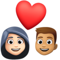 Couple With Heart Woman Man Emoji Facebook