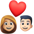 Couple With Heart Woman Man Emoji Facebook