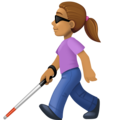 Woman With White Cane Emoji Facebook