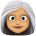 Woman White Hair Emoji Facebook