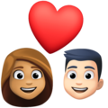 Couple With Heart Woman Man Emoji Facebook