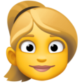 Woman Blond Hair Emoji Facebook