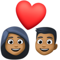 Couple With Heart Emoji Facebook