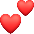 Two Hearts Emoji Facebook