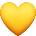 Yellow Heart Emoji Facebook