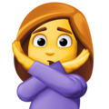 Woman Gesturing No Emoji Facebook
