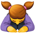 Woman Bowing Emoji Facebook
